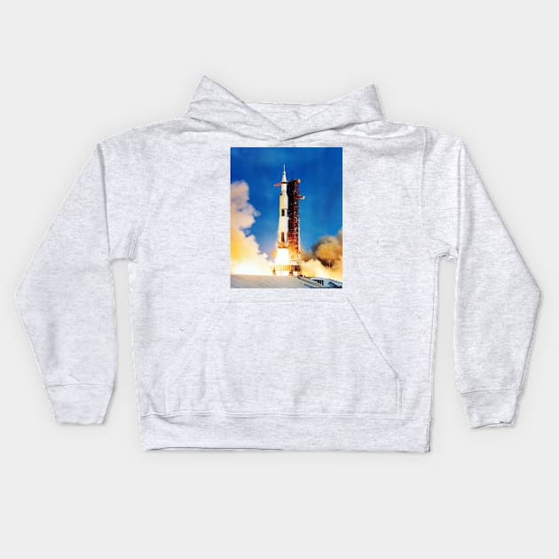 Apollo 11 launch (C046/8378) Kids Hoodie by SciencePhoto